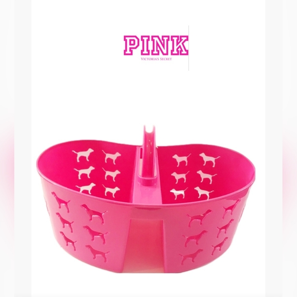 PINK Victoria's Secret Other - VICTORIAS SECRET PINK SHOWER BATH CADDY ORGANIZER DOG LOGO PLASTIC STORAGE BIN